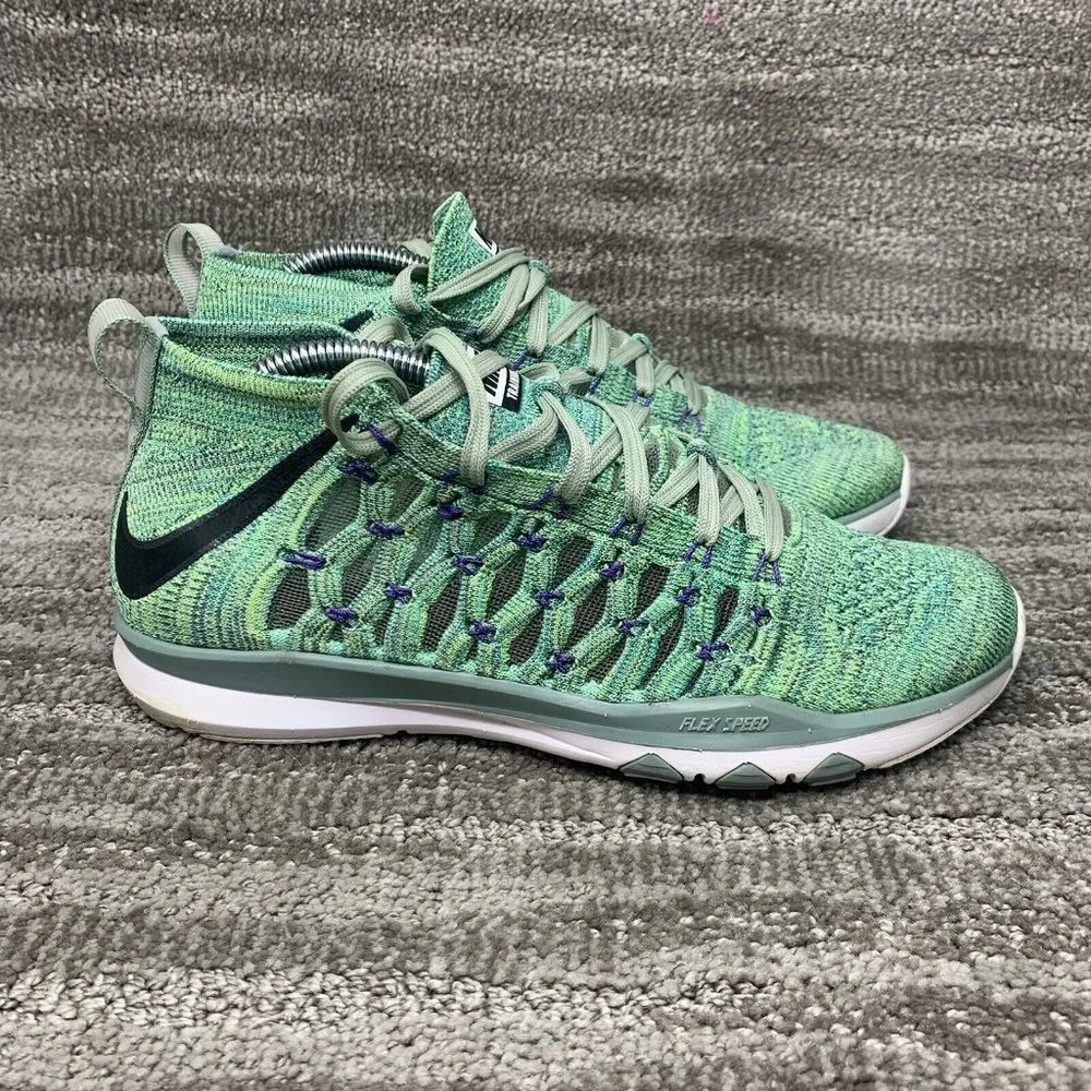 Size 7.5 Nike Train Unltrafast Flyknit Shoes Enamel Green 843694 300